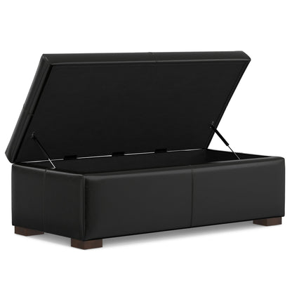 Gabbie - Rectangular Storage Ottoman - Black