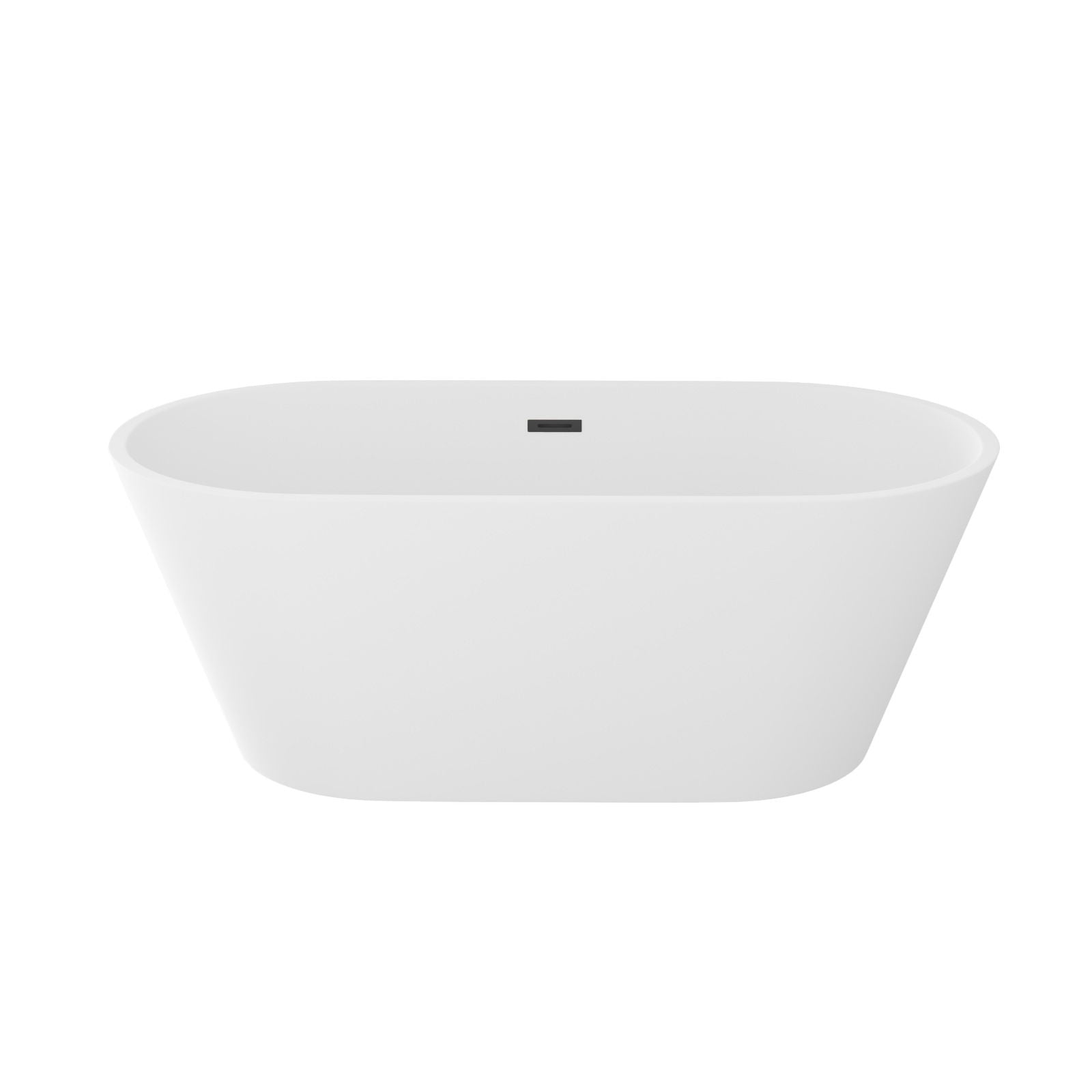 Gloss Freestanding Bathtub With Overflow &amp; Pop Up Drain, Stand Alone Soaking Tub