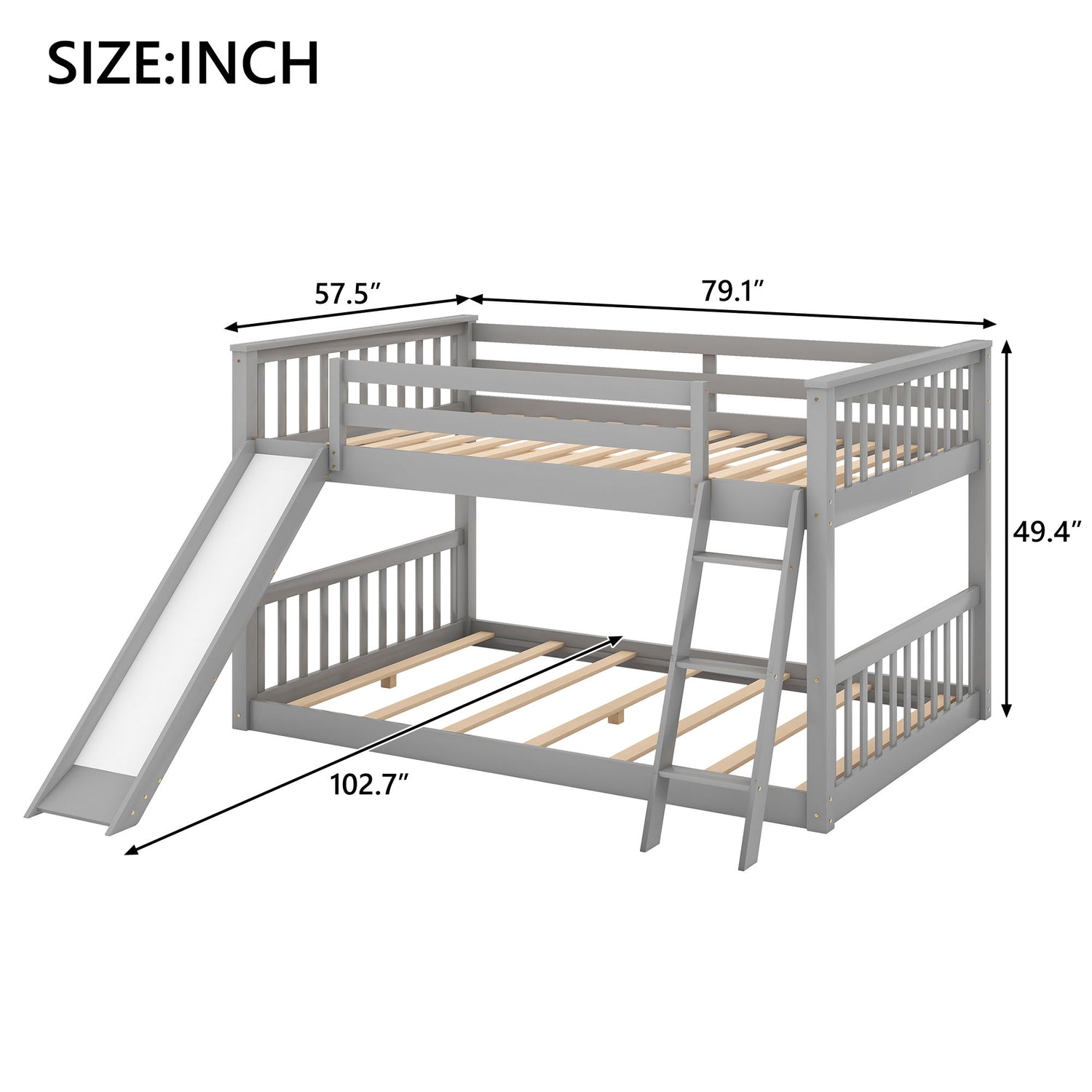 Bunk Bed &amp; Convertible Slide And Ladder