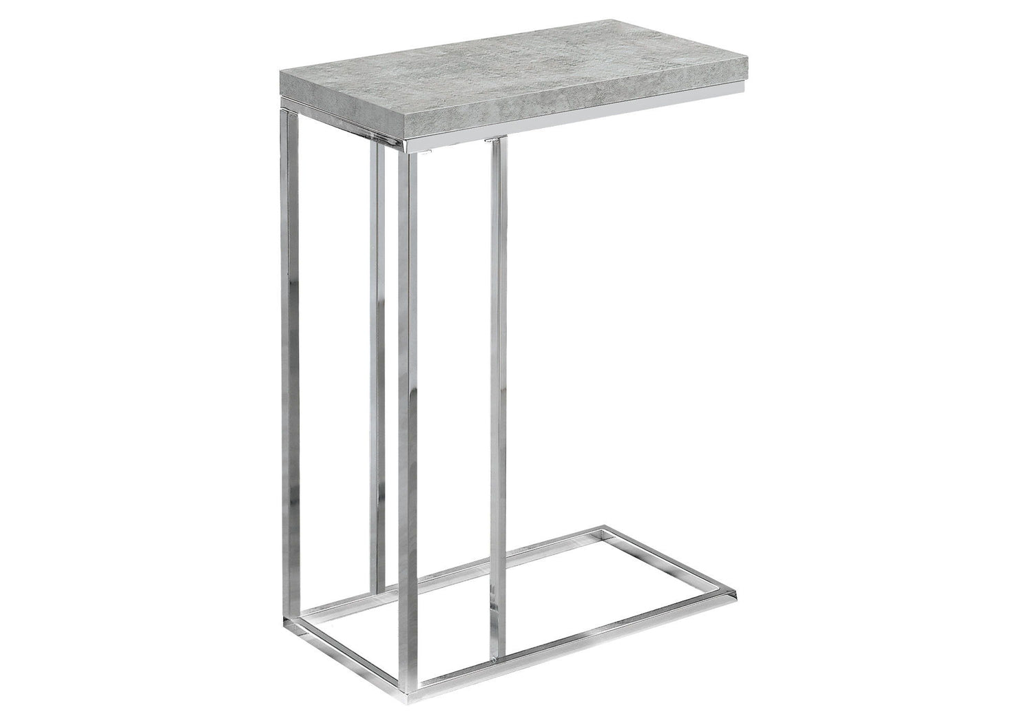 Accent Table, C - Shaped, Tempered Glass, Stylish Design Contemporary &amp; Modern