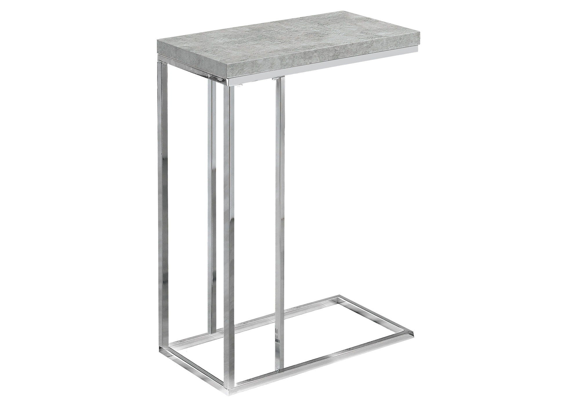 Accent Table, C - Shaped, Tempered Glass, Stylish Design Contemporary &amp; Modern