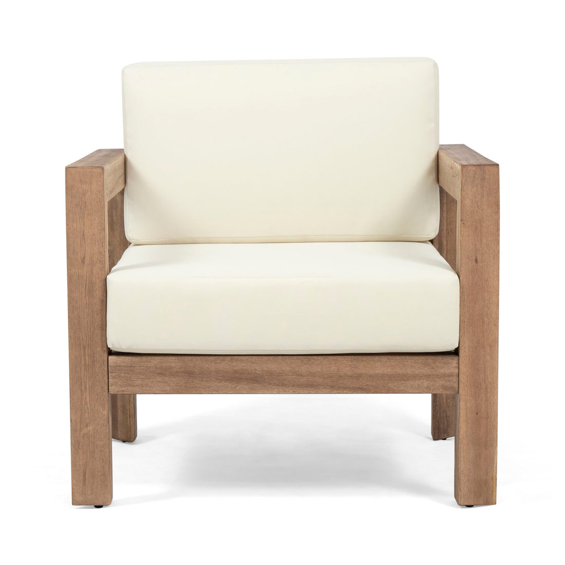 Outdoor Club Chair With Cushion And A Shape Legs - Beige