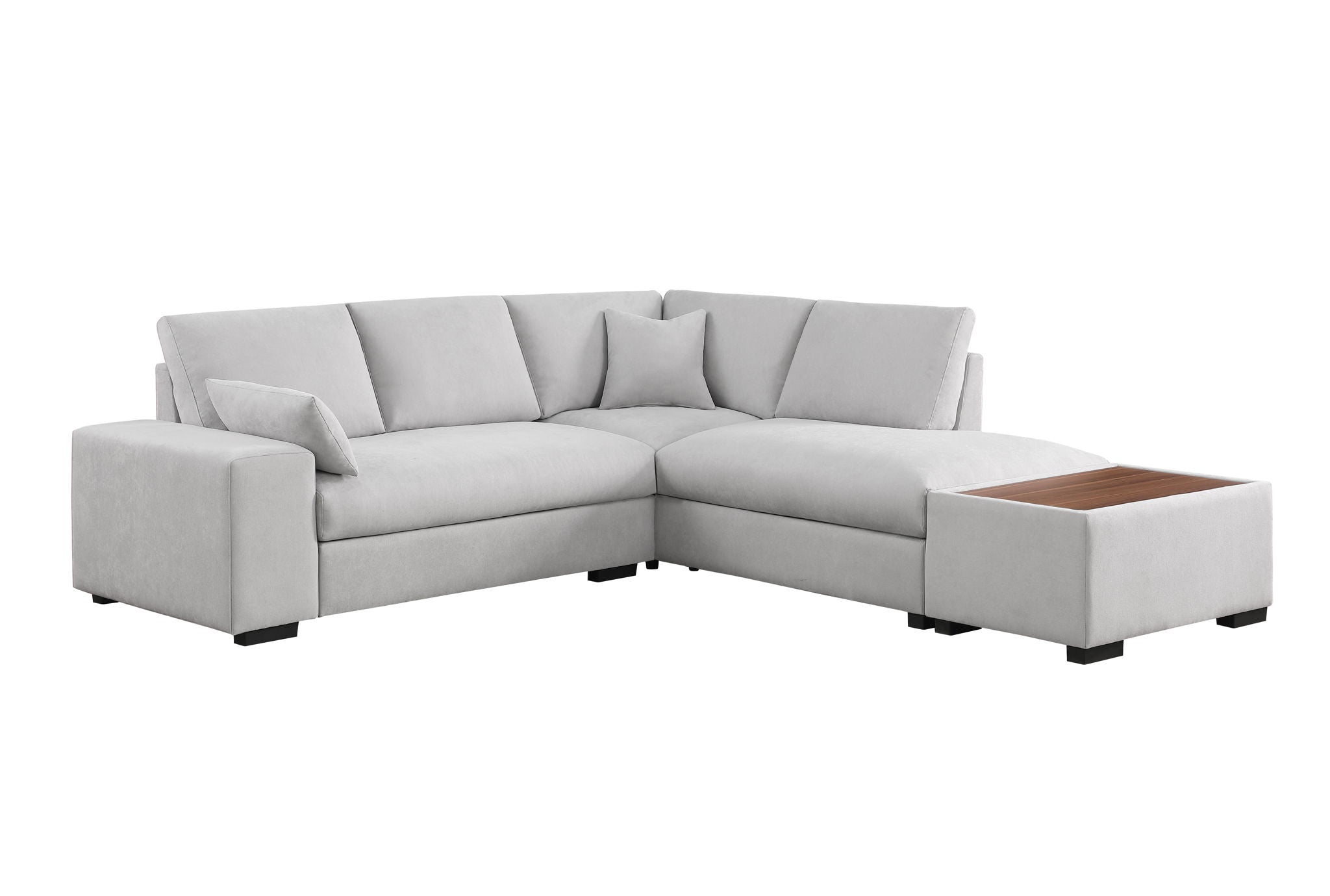 Joshua - 100&quot; Sectional Sofa with Right Facing Chaise and Console Ottoman