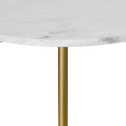 Wagner - Round Marble &amp; Wood Table