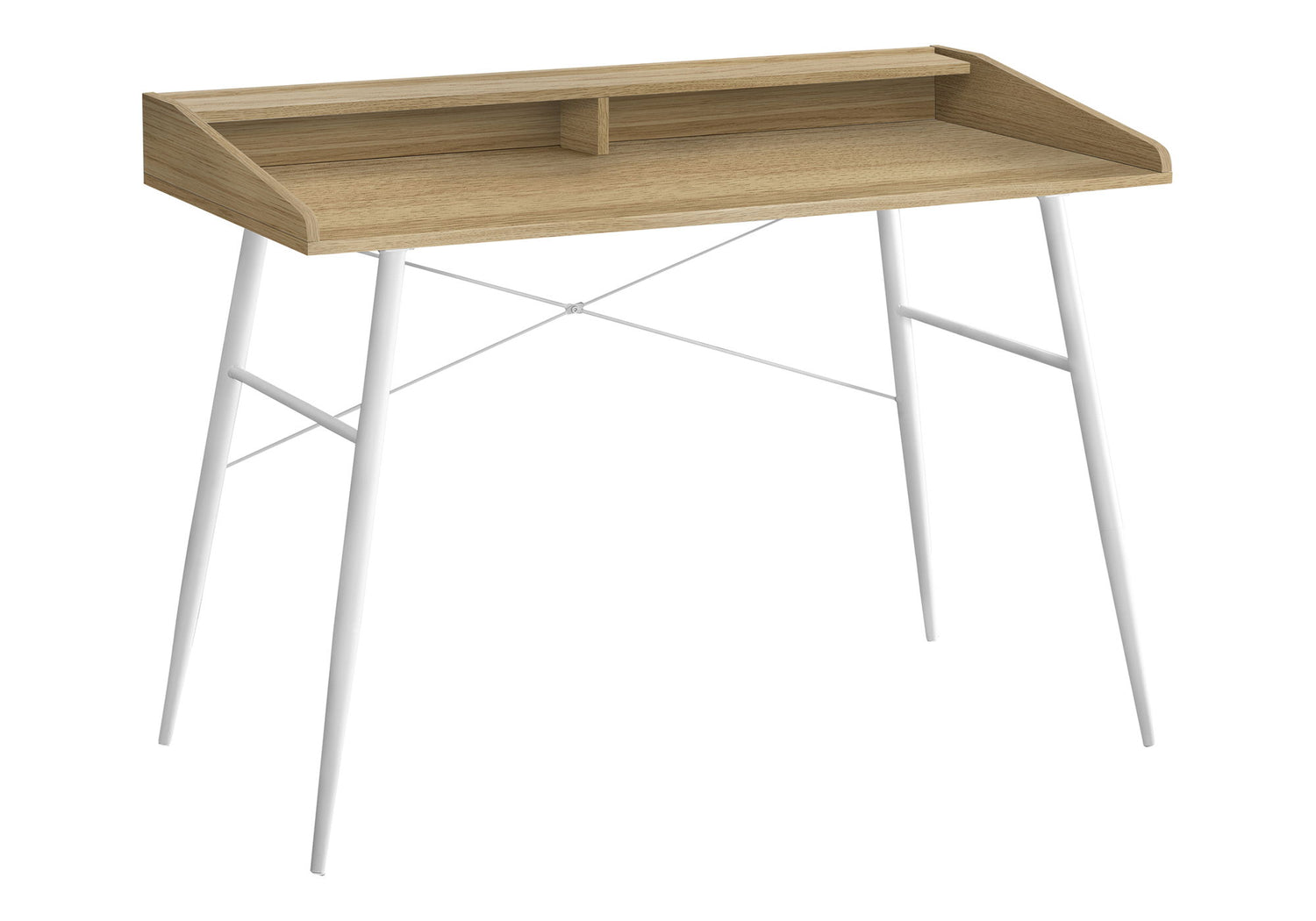 Computer Desk For Home Office, Laptop, Storage Shelves, Contemporary &amp; Modern - Natural