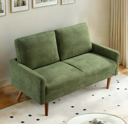 Loveseat Sofa, European Style With Sleek Design, Modern &amp; Vintage Flair, Upholstered 2 Seater Couch