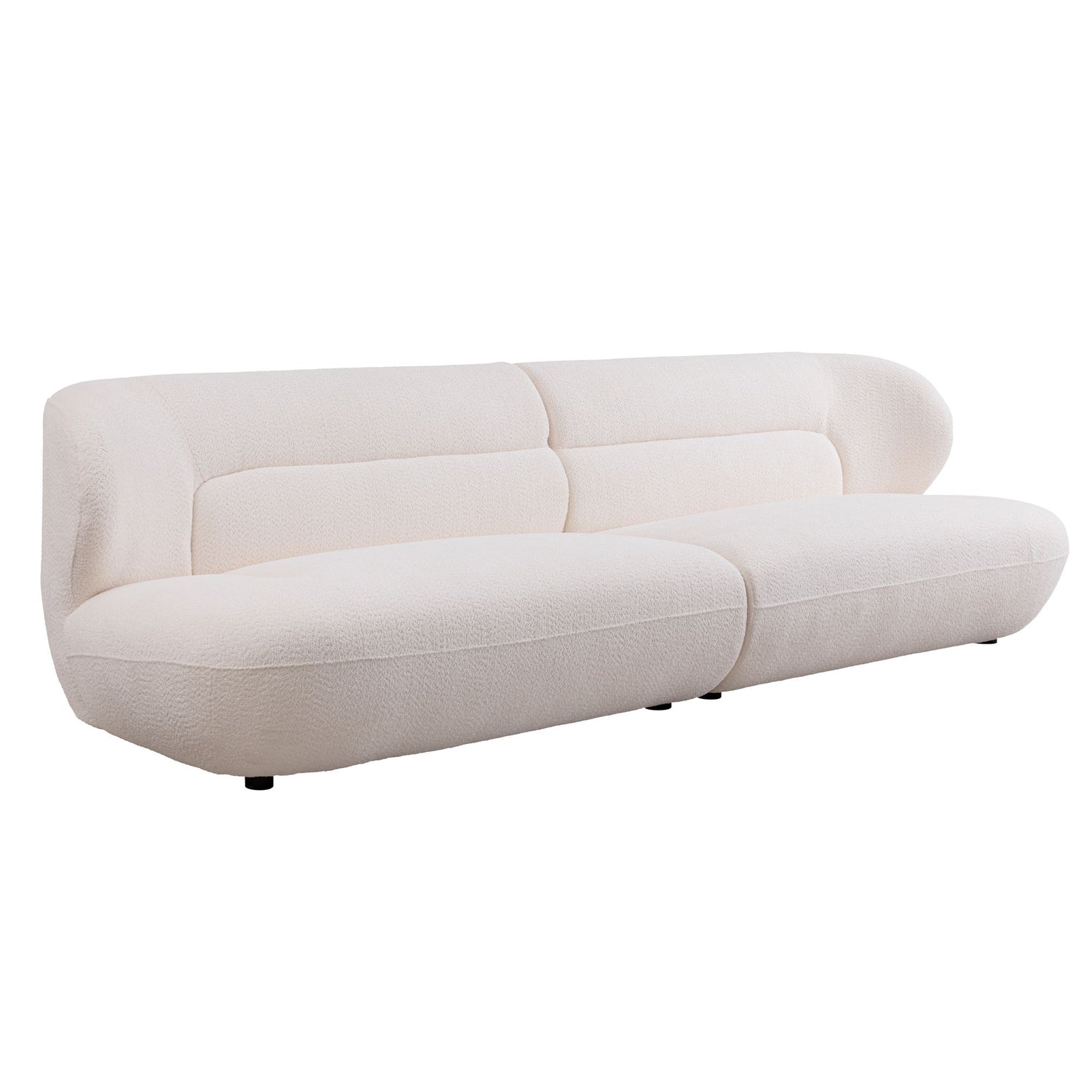 Modern Fashion Yp40116W Circular Curve Design Sofa, 4 Seater For Office &amp; Bedroom - White