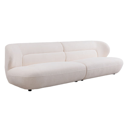 Modern Fashion Yp40116W Circular Curve Design Sofa, 4 Seater For Office &amp; Bedroom - White