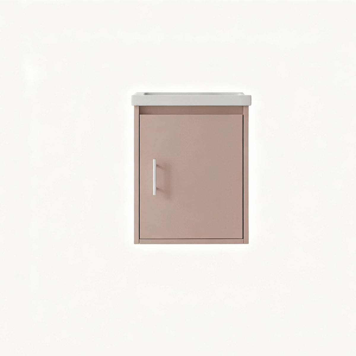 Floating Bathroom Vanity Combo, Wall Mounted Cabinet With Sink &amp; Soft Close Doors For Small Bathrooms
