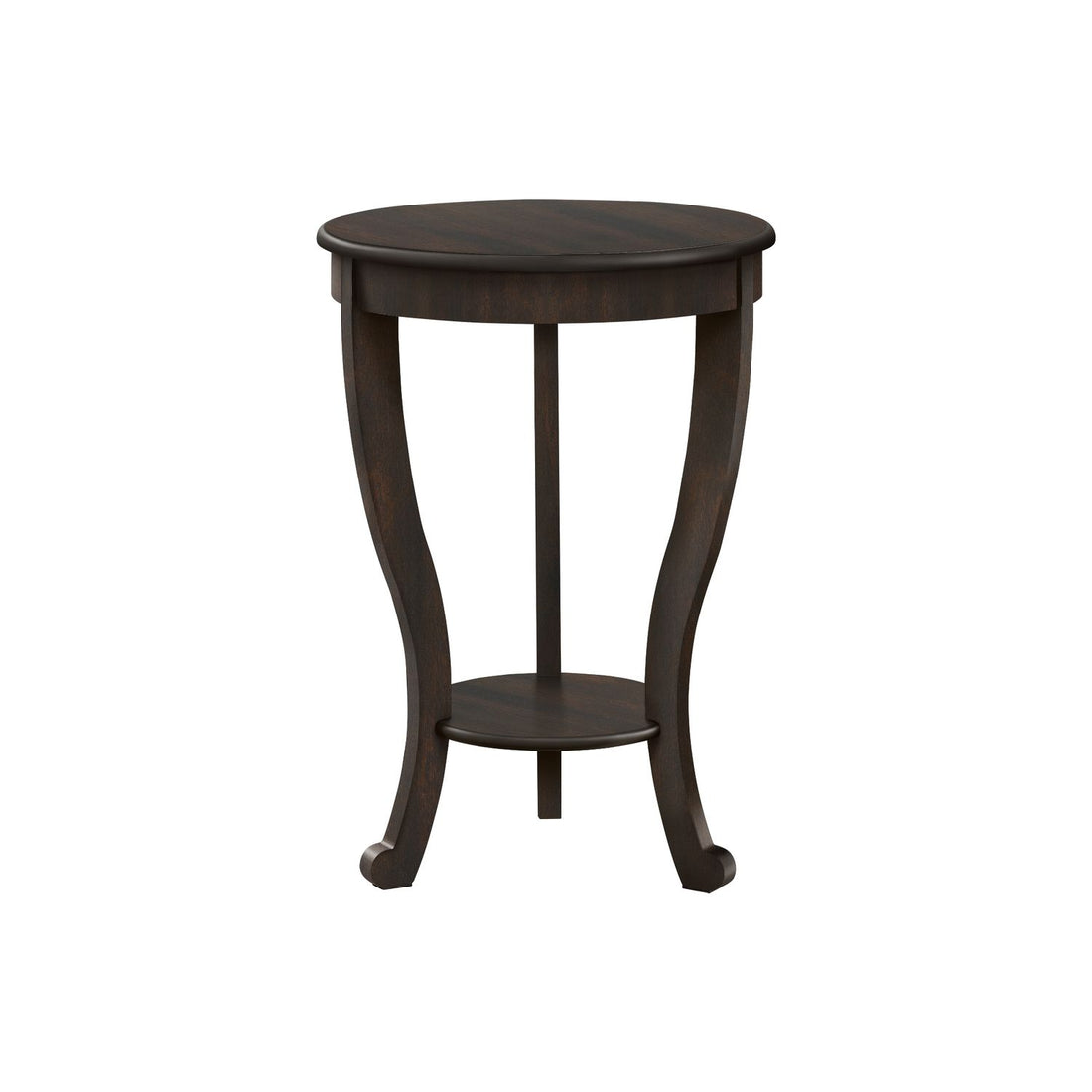 Accent End Table, 2 Tier, Traditional - Walnut