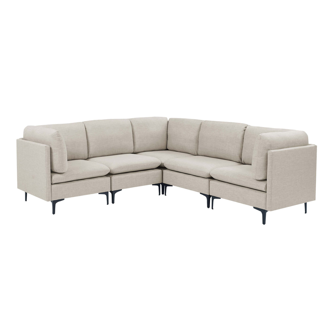 Upholstered Modular Sectional With Tall Legs