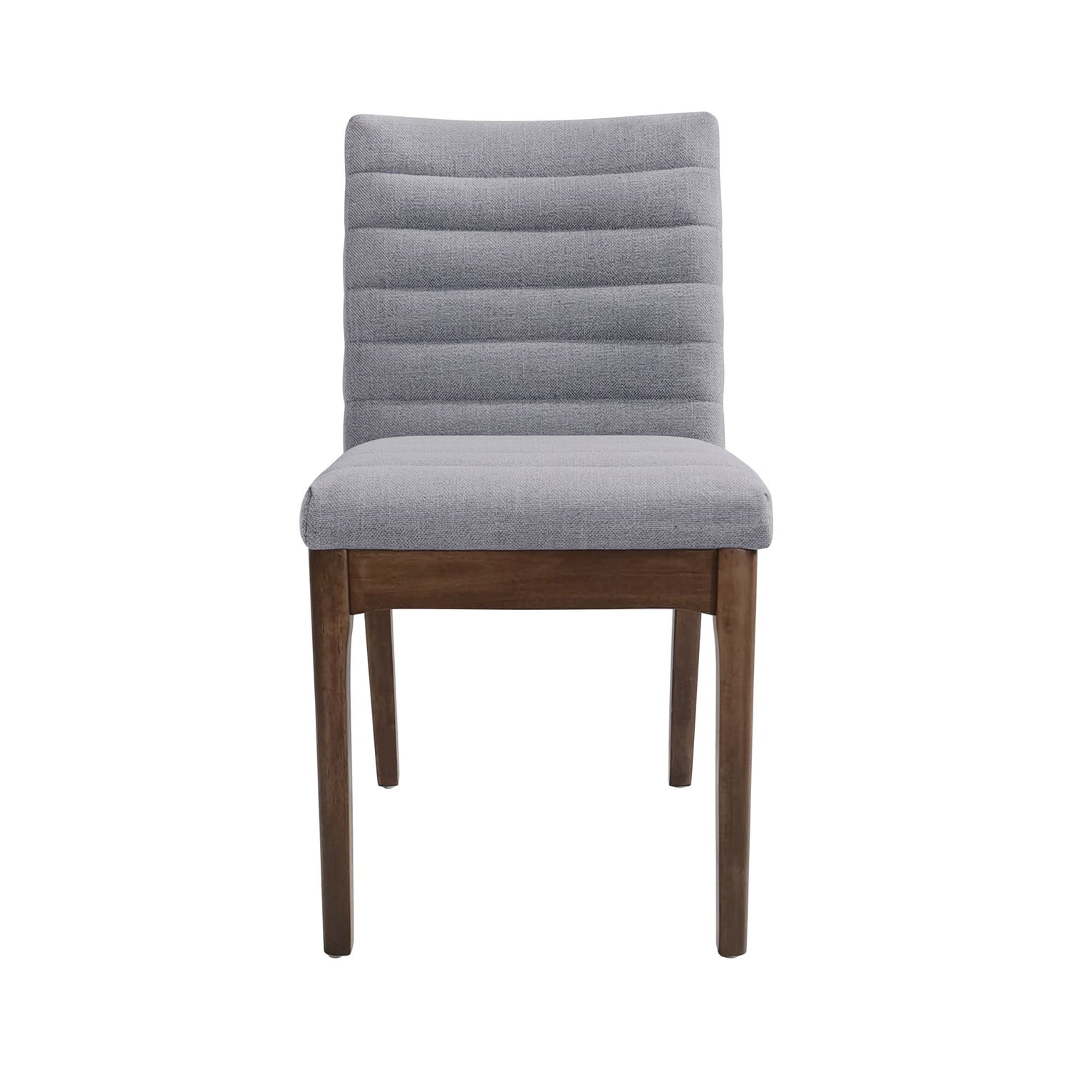 Mid Century Modern Dining Chair (Set of 2) With Channel Stitching - Dark Gray