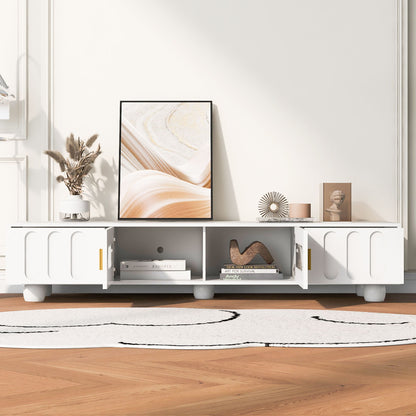 Modern TV Stand For TVs Up To 80&quot;, 2 Drawers And Cabinet