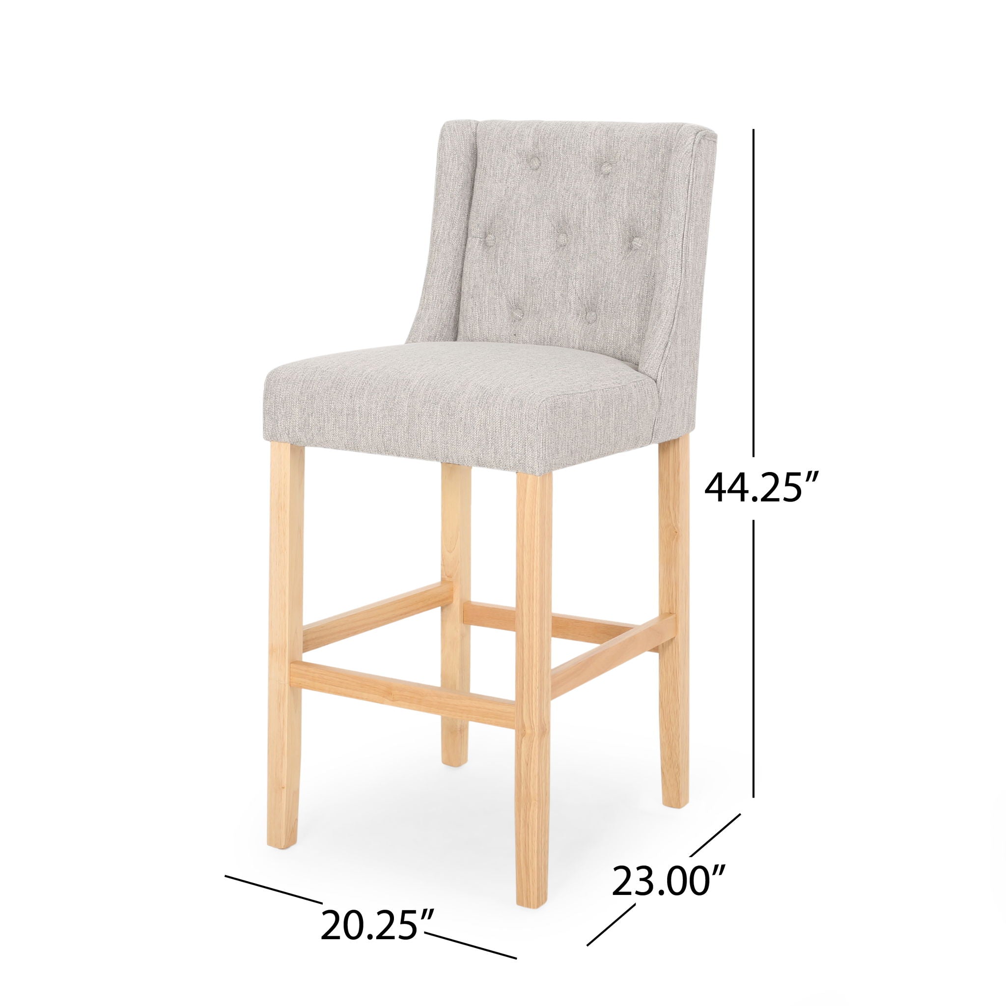 Vienna - Contemporary Fabric Tufted &amp; Wingback Counter Stools (Set of 2)