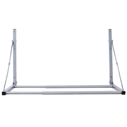 Wall-Mounted Folding Tire Storage, 30.5 To 50.5&quot; Wide, Supports 300 Pounds - Silver