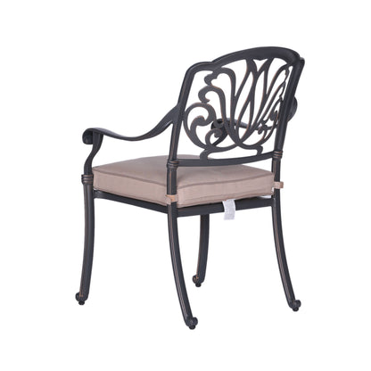 Square 8 Person 64&quot; Long Aluminum Dining Set With Cushions