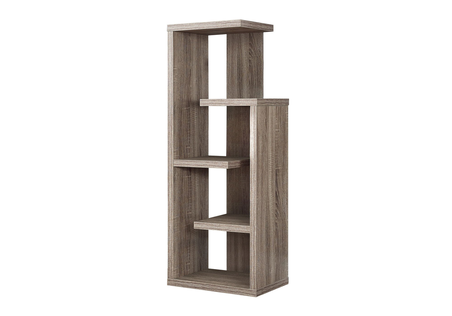 Bookshelf, Bookcase, Etagere, 4 Tier, For Office, Contemporary &amp; Modern - Taupe