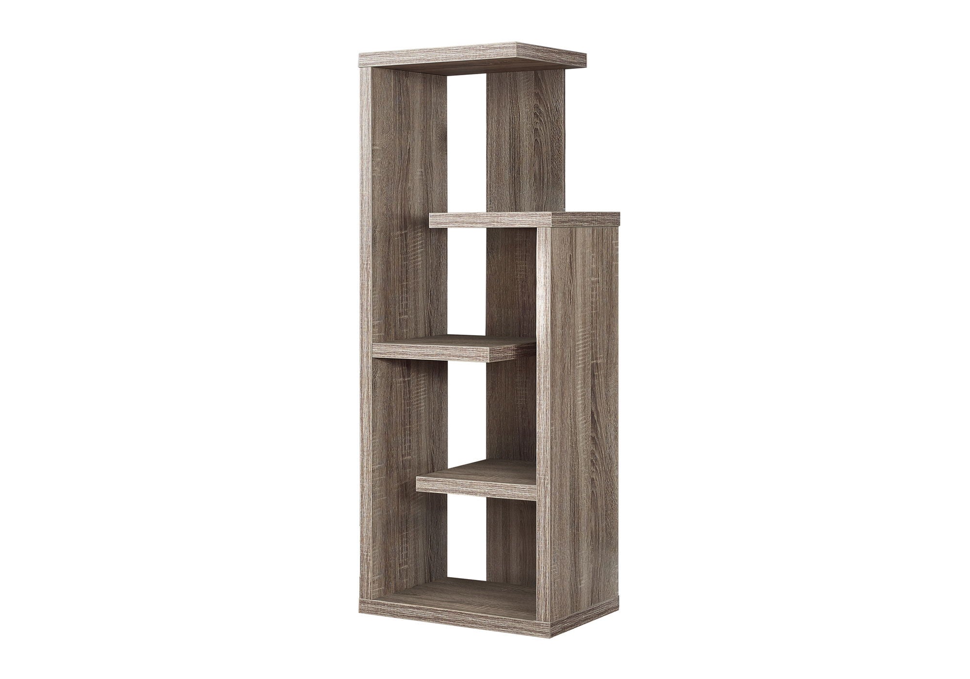 Bookshelf, Bookcase, Etagere, 4 Tier, For Office, Contemporary &amp; Modern - Taupe