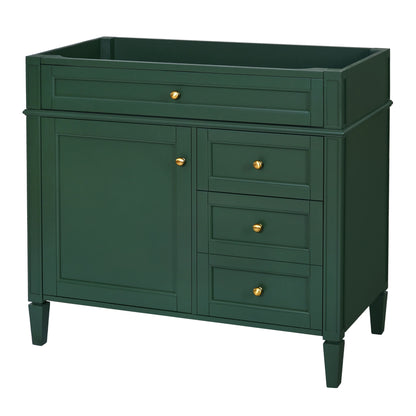 Bathroom Vanity Without Top Sink, Modern Bathroom Storage Cabinet With 2 Drawers And A Tip-Out Drawer