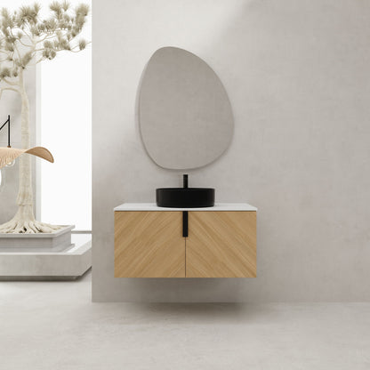 Wall Mounted Bathroom Vanity With Art Sink