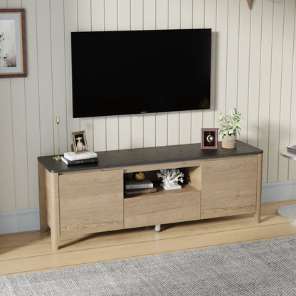 Modern TV Stand With LED Lights Entertainment Center TV Cabinet With Storage For Up To 75&quot; For Gaming Living Room Bedroom