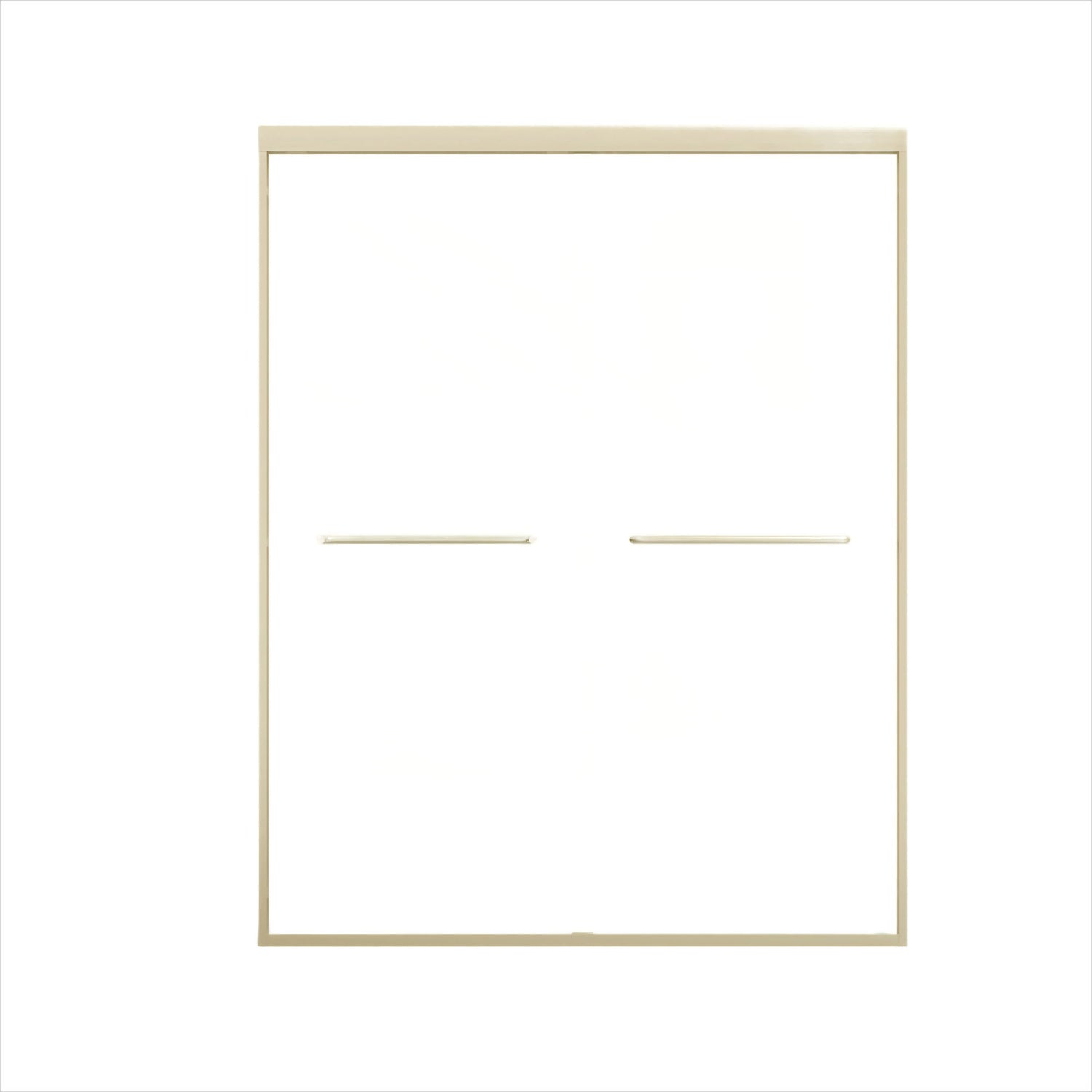 Double Sliding Shower Door, Semi-Frameless Bypass Bathroom Sliding Door With 1/4&quot; (6 Mm) Tempered Glass For Walk-In Shower