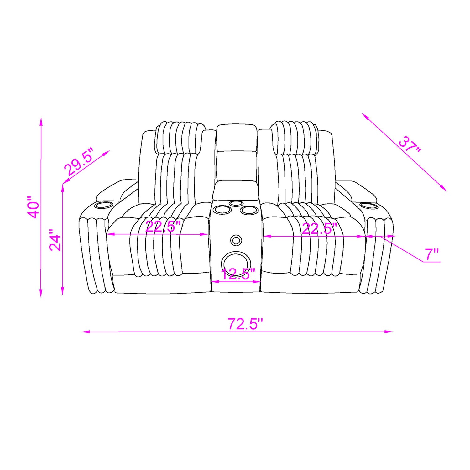 Duran - Power Reclining Loveseat With Power Headrest