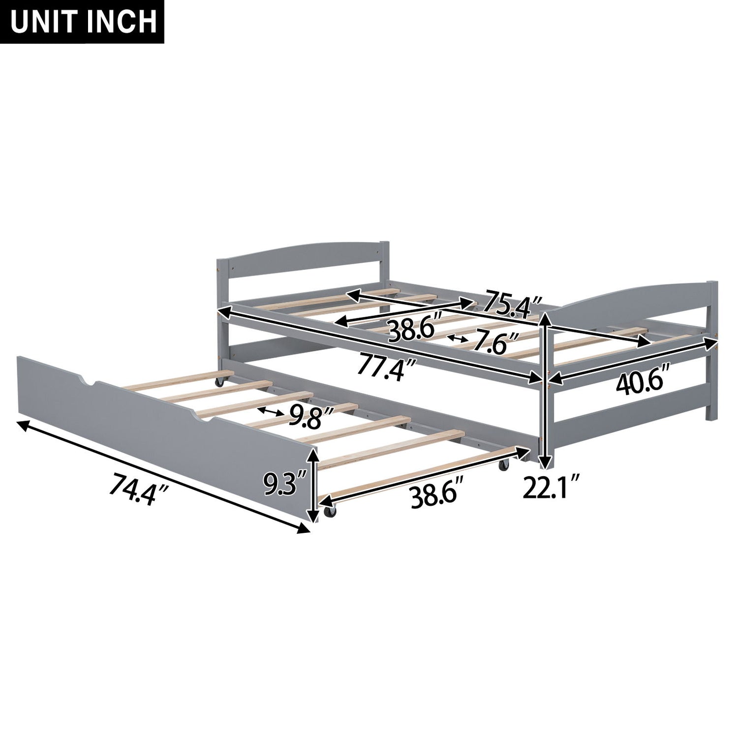 Platform Bed With Trundle