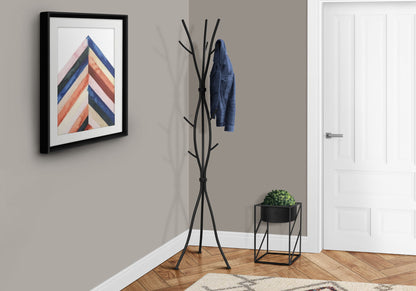 Coat Rack, Hall Tree, Free Standing, 11 Hooks, Entryway, Contemporary &amp; Modern