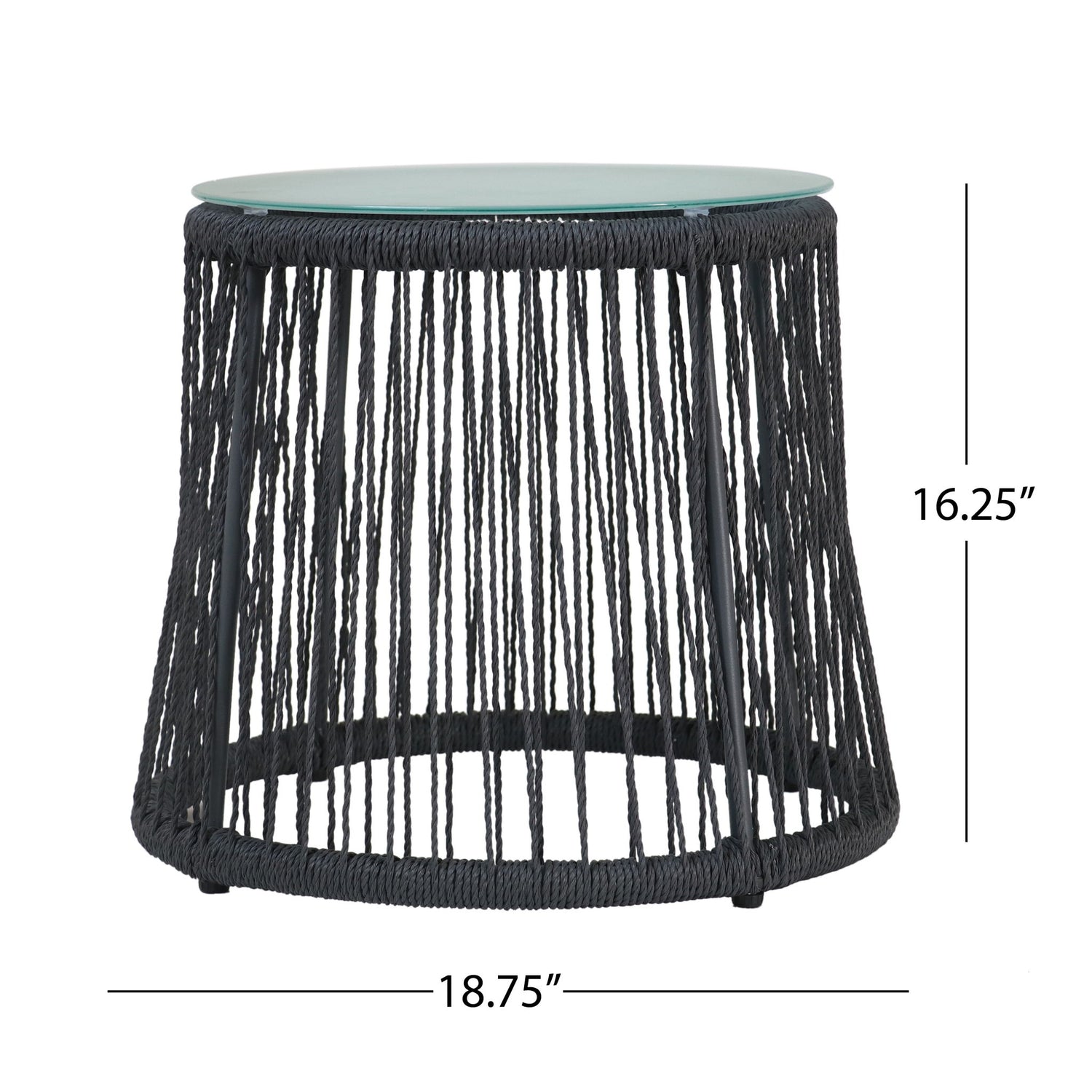 Boho Southport - Side Table With Glass Top