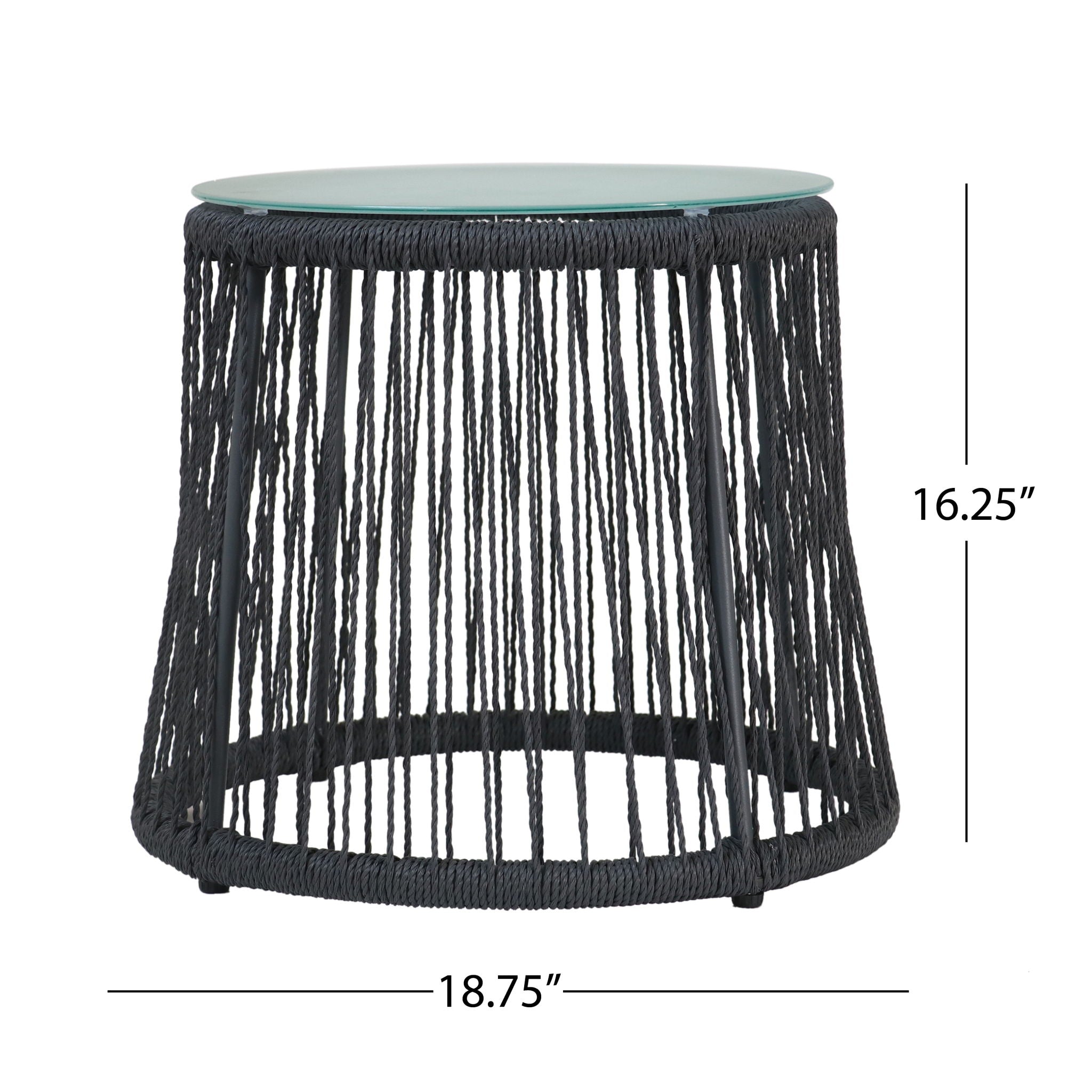 Boho Southport - Side Table With Glass Top