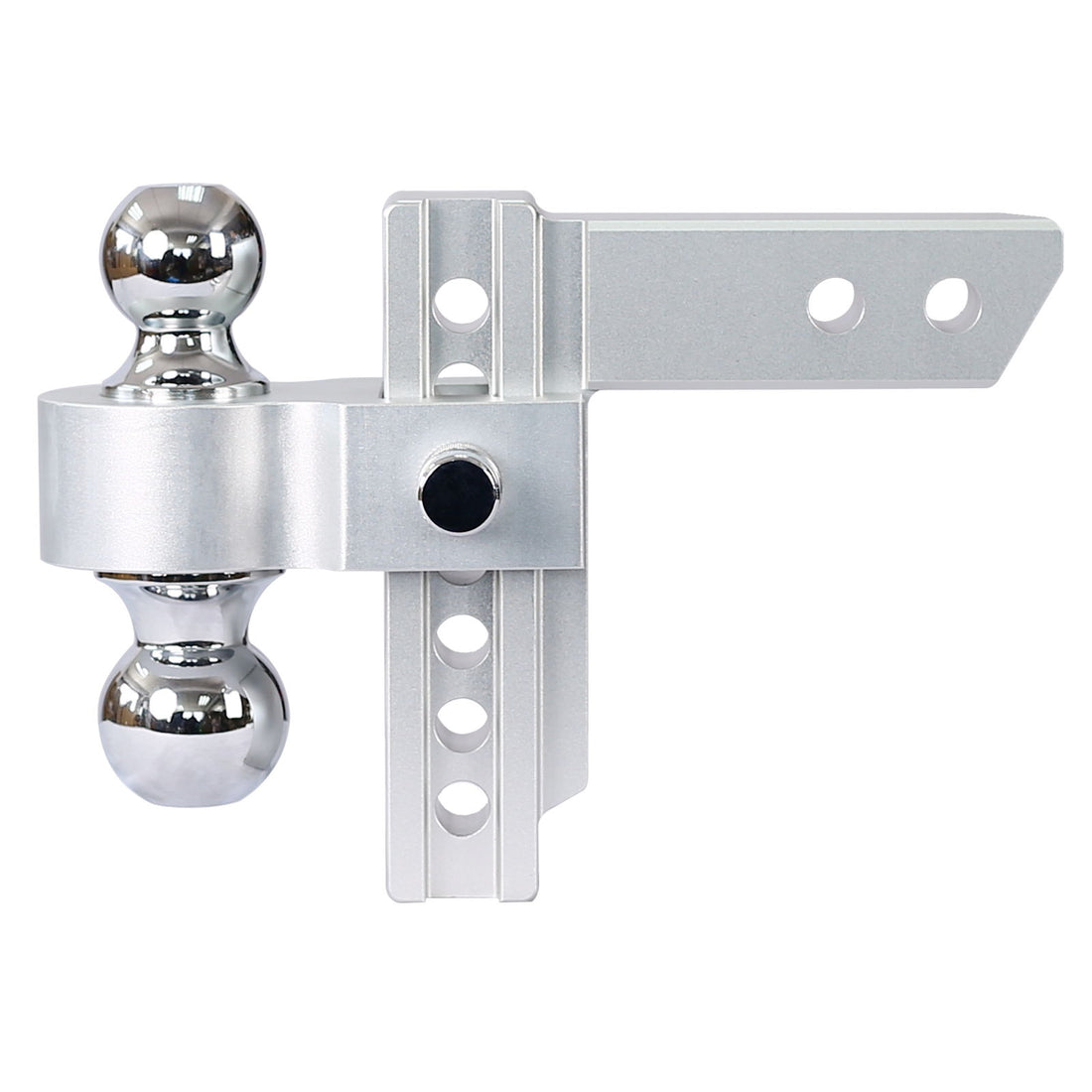 Alu - Adjustable Trailer Drop Hitch With 2&quot; Receiver, 6&quot; Adjustment - Silver