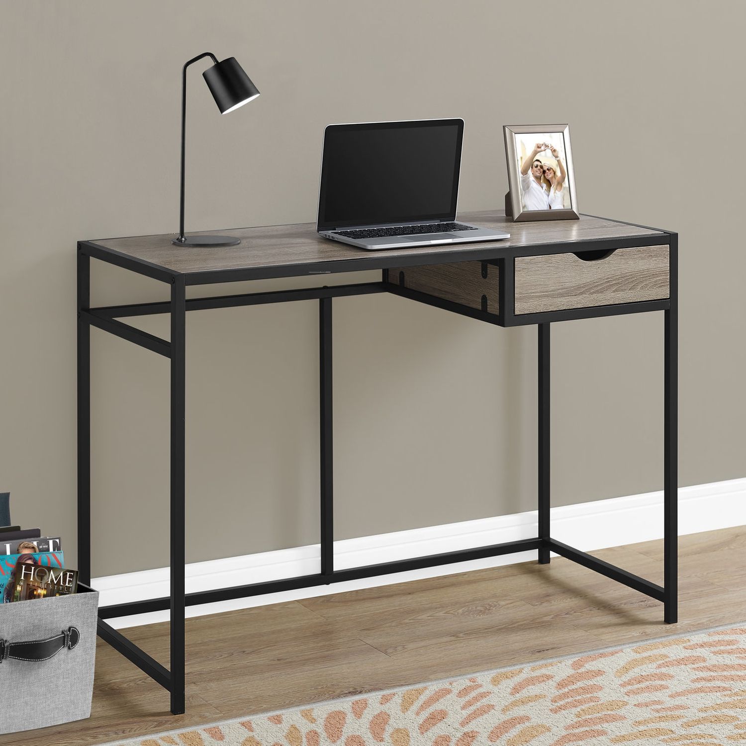 Computer Desk For Home Office, Laptop, 1 Storage Drawer, Contemporary &amp; Modern