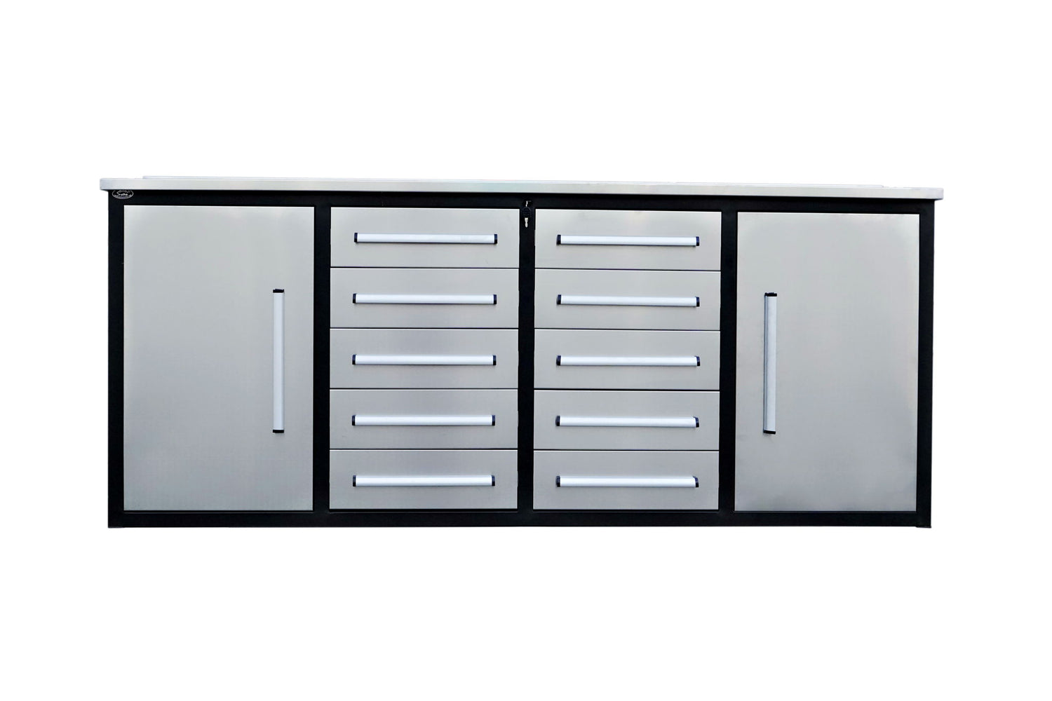 Storage Cabinets With Workbench (With 10 Drawers And 2 Cabinets)
