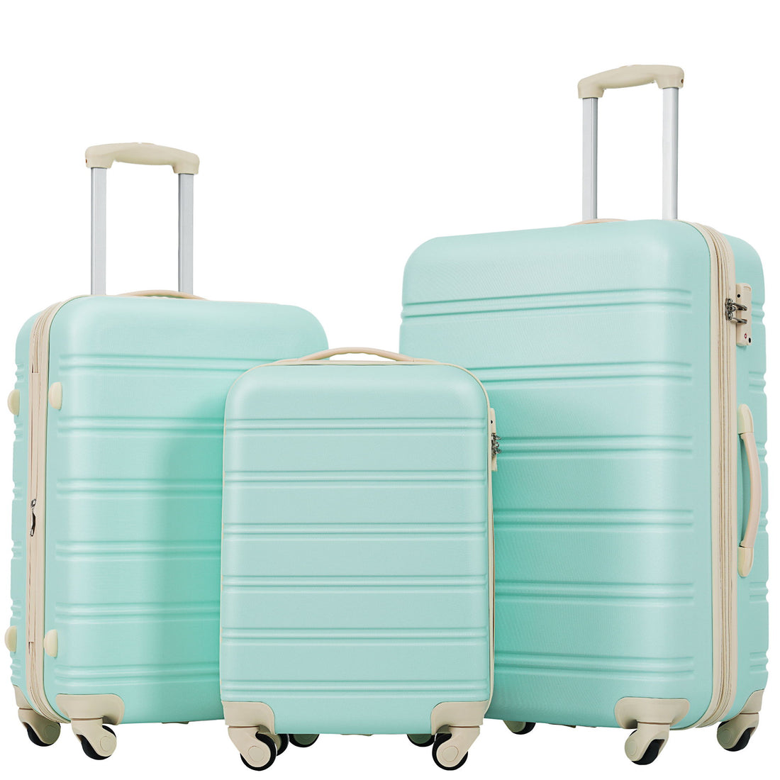 3 Piece Luggage Set Hardside Spinner Suitcase With Tsa Lock 20&quot; 24&quot; 28&quot;