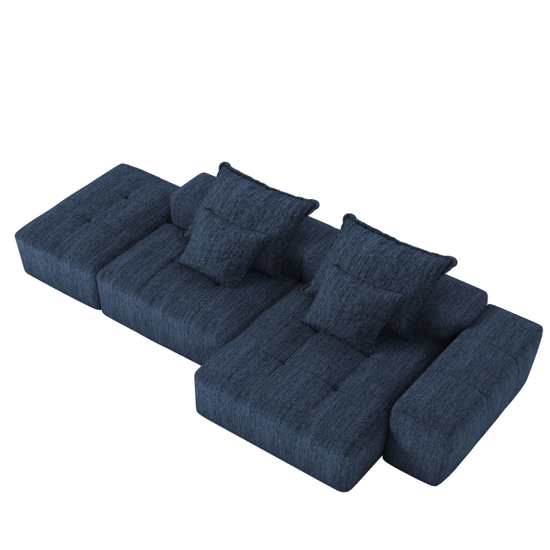 Modern Oversized Diy Combination Modular Sectional Sofa &amp; Pillows