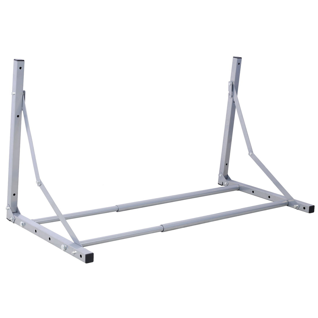 Wall-Mounted Folding Tire Storage, 30.5 To 50.5&quot; Wide, Supports 300 Pounds - Silver