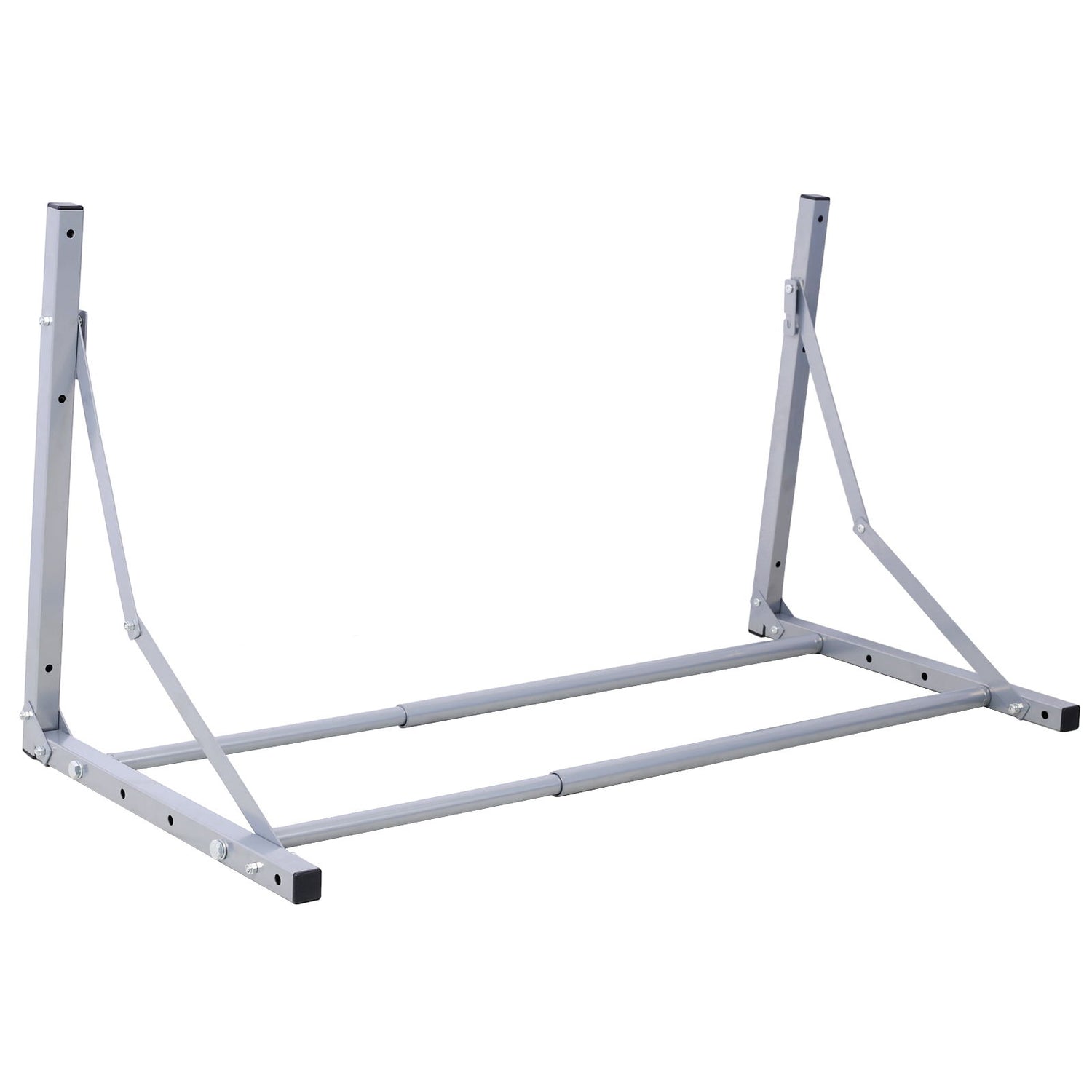 Wall-Mounted Folding Tire Storage, 30.5 To 50.5&quot; Wide, Supports 300 Pounds - Silver