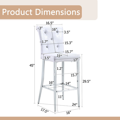 Bar Chairs &amp; Crystal Clasp Design (Set of 2)