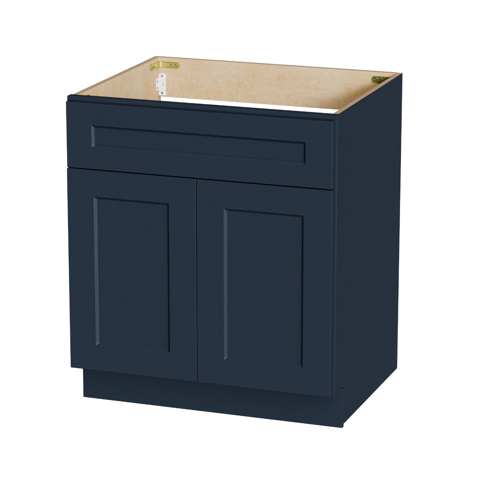 Shaker Base Cabinet With Soft-Close Drawer &amp; Double Doors, Adjustable Shelf