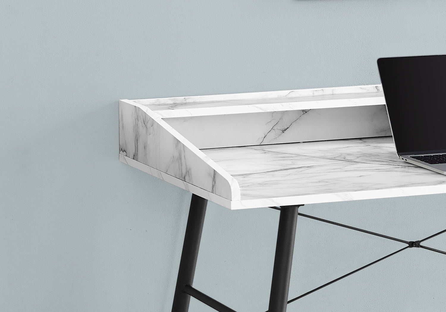 Computer Desk For Home Office, Laptop Storage Shelves, Contemporary &amp; Modern