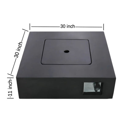 Reinforced - Propane &amp; Gas Fire Pit Table - Charcoal