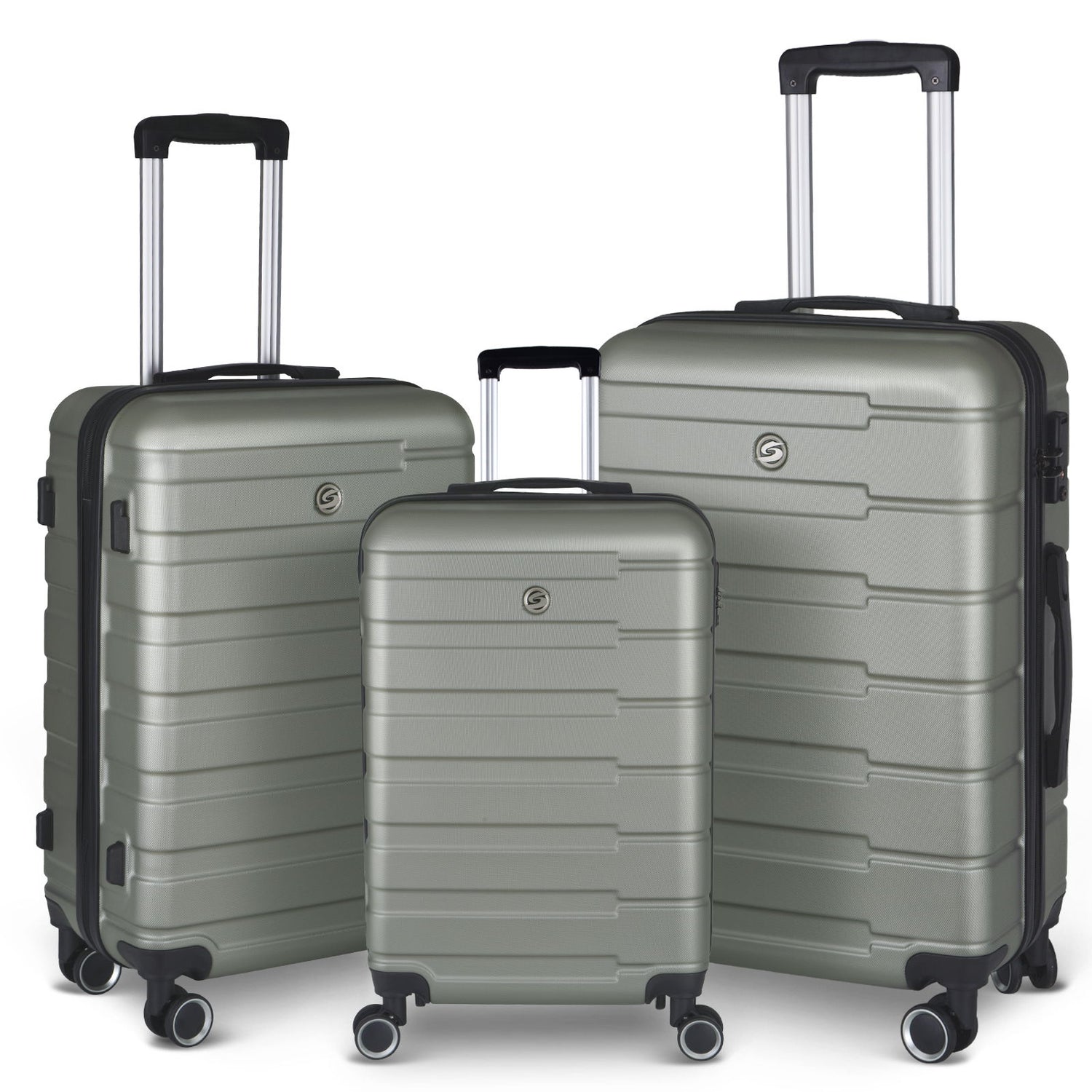 Luggage Suitcase 3 Piece Sets Hardside Carry-On Luggage With Spinner Wheels 20&quot; / 24&quot; / 28&quot;