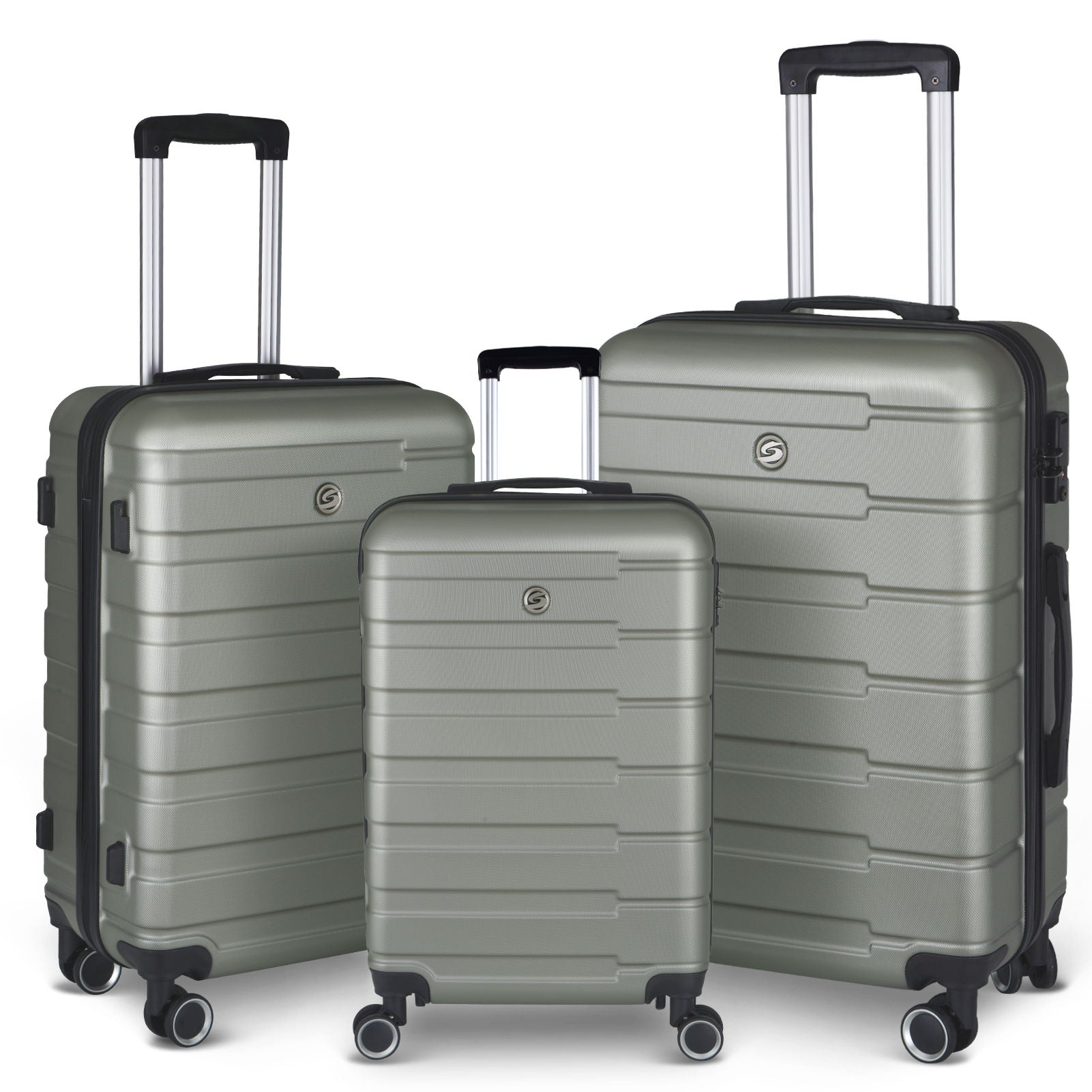 Luggage Suitcase 3 Piece Sets Hardside Carry-On Luggage With Spinner Wheels 20&quot; / 24&quot; / 28&quot;