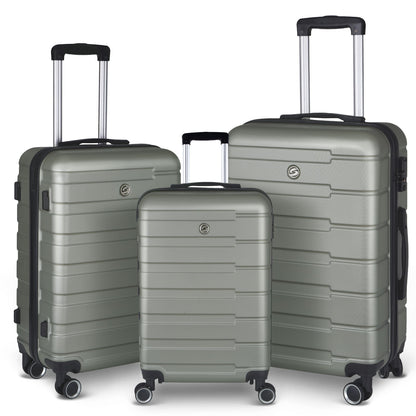 Luggage Suitcase 3 Piece Sets Hardside Carry-On Luggage With Spinner Wheels 20&quot; / 24&quot; / 28&quot;