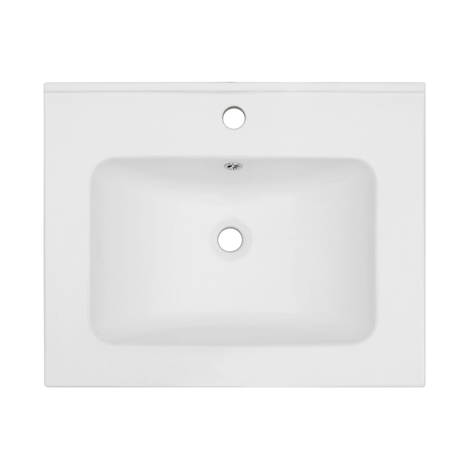 Modern Rectangular Vanity Top With Overflow For Bathroom