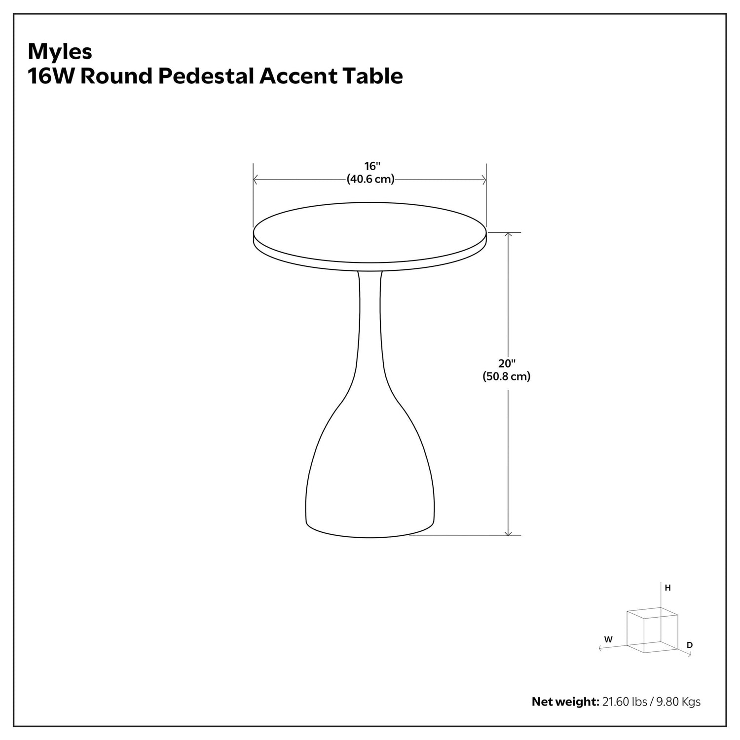 Myles - Side Table - Black