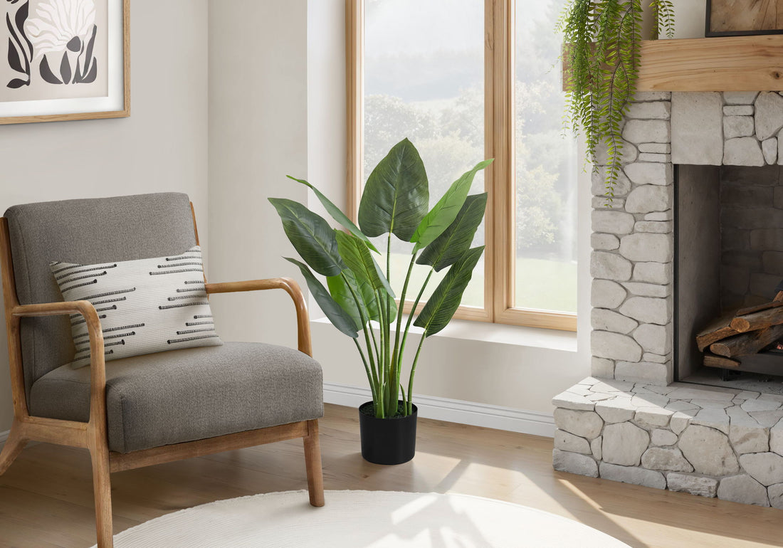 37&quot; Tall, Artificial Plant, Aureum Tree, Indoor, Faux, Fake, Floor, Greenery, Potted, Real Touch, Decorative - Green / Black