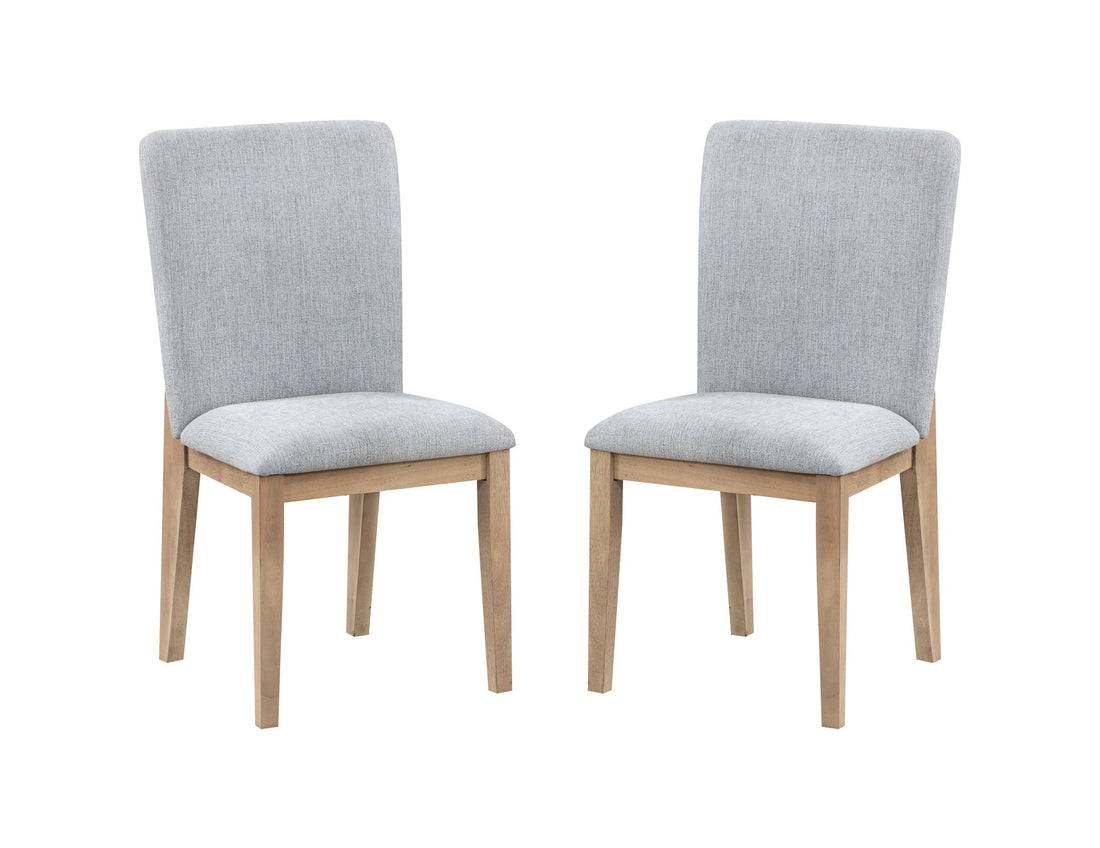 Caspian - Linen And Oak Finish Dining Chair (Set of 2) - Gray