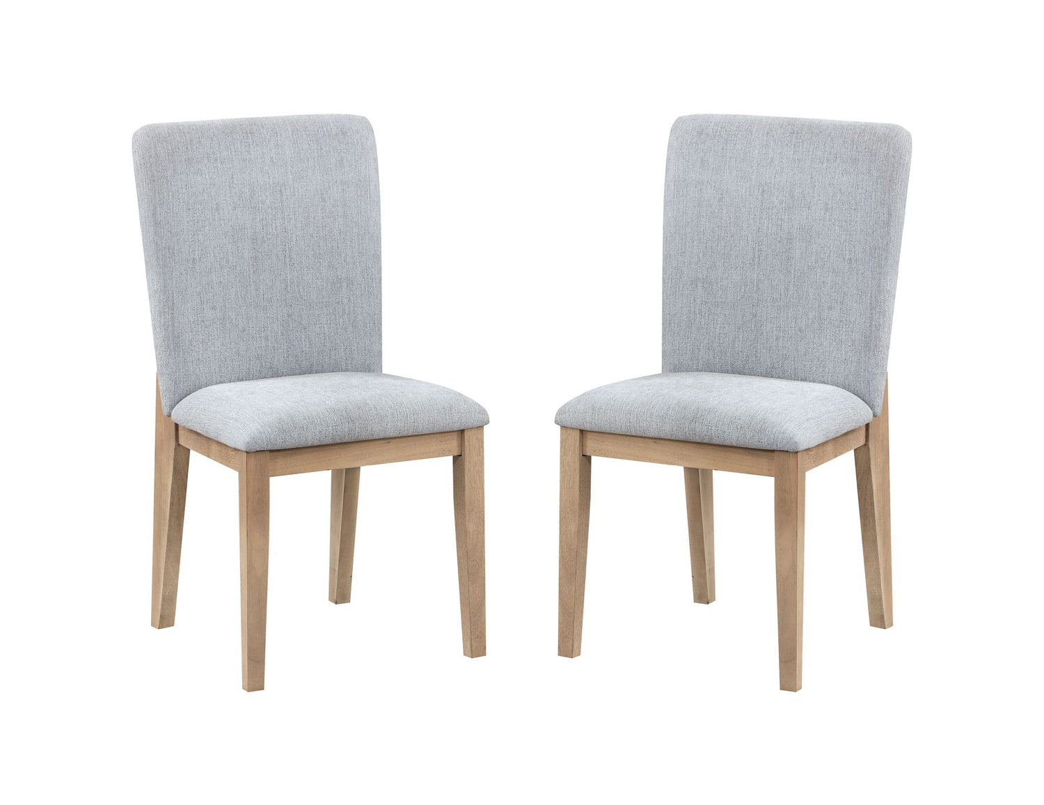 Caspian - Linen And Oak Finish Dining Chair (Set of 2) - Gray
